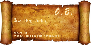 Ősz Boglárka névjegykártya